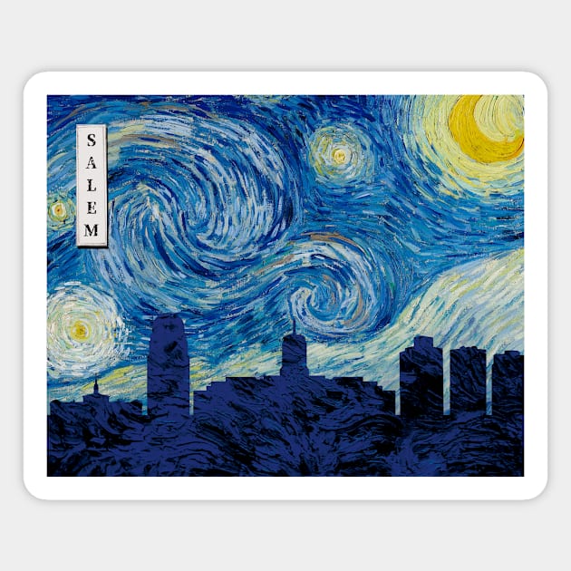 Salem Starry Night Van Gogh Magnet by Ferrazi